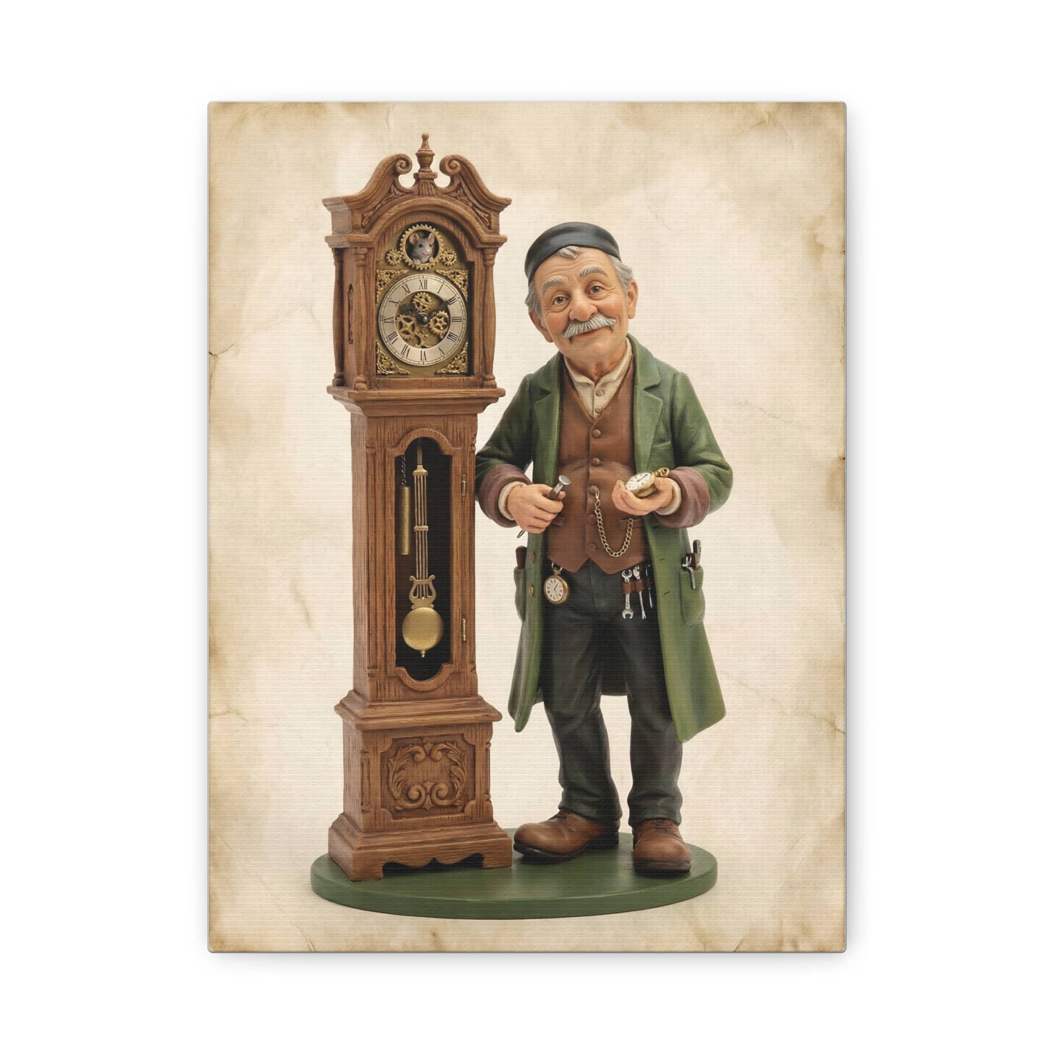 The Old Clockmaker – Keeper of Time Wall Art